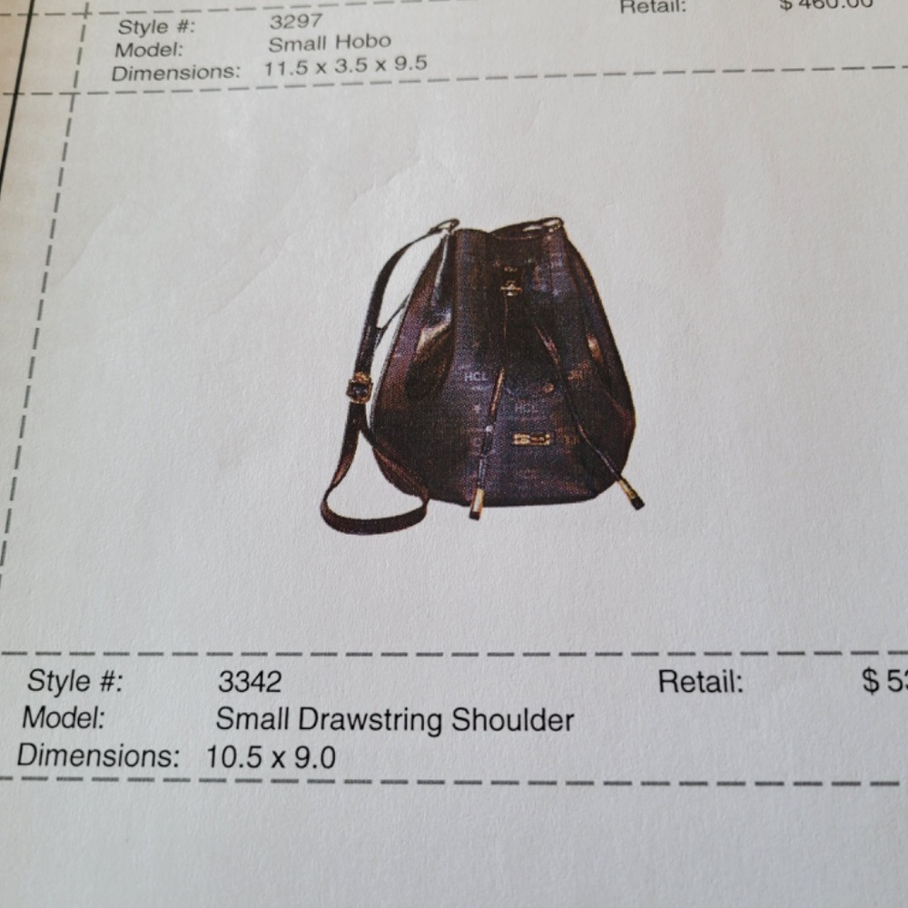 Vintage HCL leather bucket handbag. Price new in 2003 was $530. - Picture 6 of 7